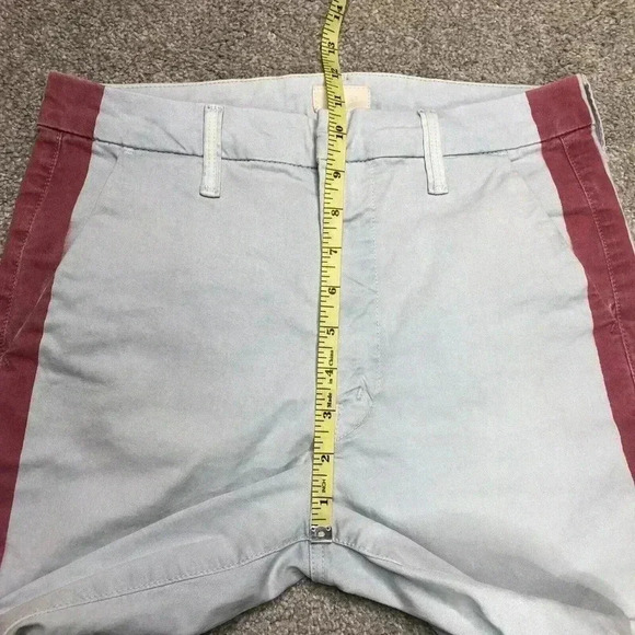 Mother Chino Pants Sz 26 The Shaker Prep Fray Blue Red Stripe - Picture 4 of 16
